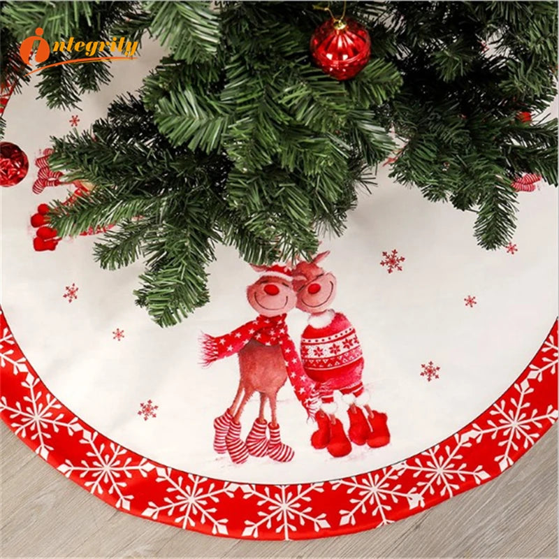 INTEGRITY 120CM Christmas Tree Skirts Fur Carpet Merry Christmas Decoration for Home Natal Natal Tree Skirts New Year Decoration