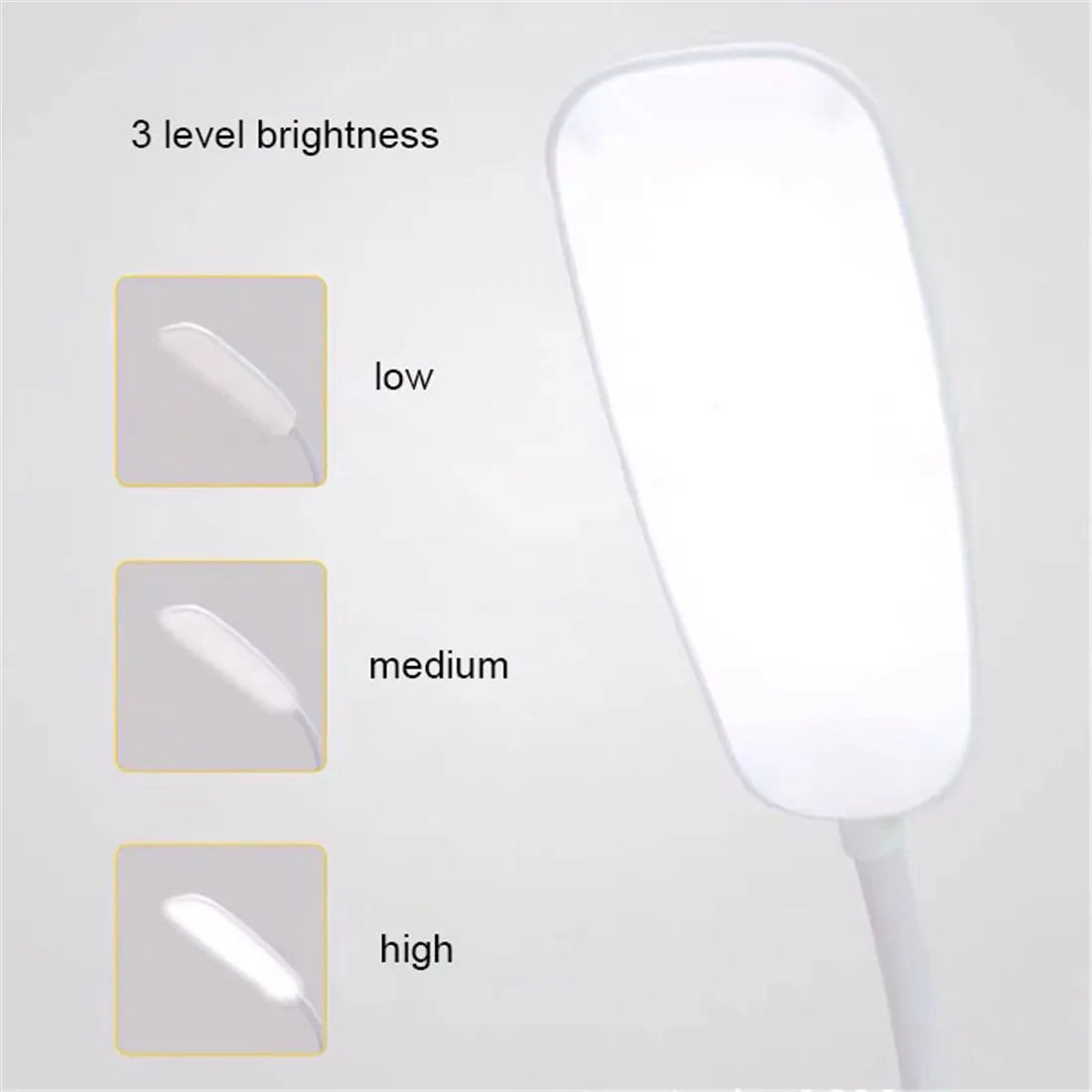 LED Desk Lamp - Foldable Dimmable Touch Table Lamp, USB Powered, 6000K Night Light, Portable & Adjustable