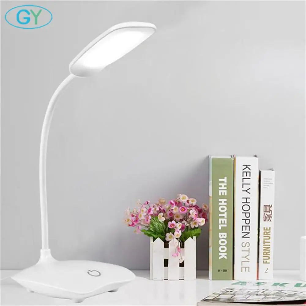 LED Desk Lamp - Foldable Dimmable Touch Table Lamp, USB Powered, 6000K Night Light, Portable & Adjustable