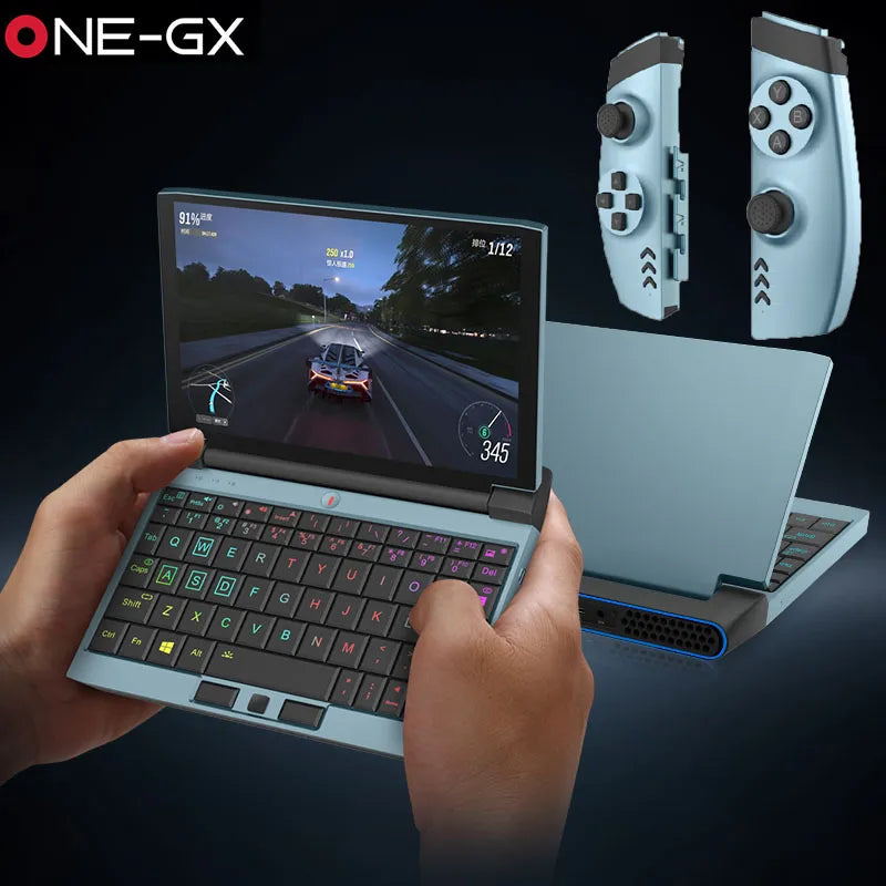 OneGX Mini Laptop PC - 7" Win11, Intel i3-1110G4, 16GB RAM, 512GB SSD, 1TB Storage, 4G SIM, WiFi Networking, Portable Pocket PC