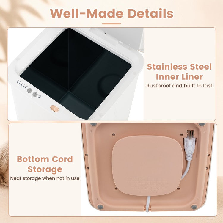 Heated Towel Warmer with 4 Heat Timer and Auto Shut-Off for Oversized Towels