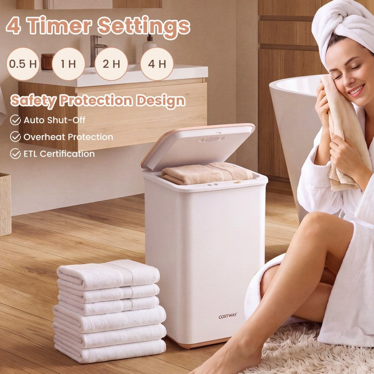 Heated Towel Warmer with 4 Heat Timer and Auto Shut-Off for Oversized Towels