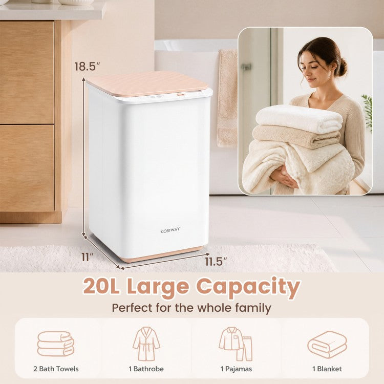 Heated Towel Warmer with 4 Heat Timer and Auto Shut-Off for Oversized Towels