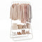 Heavy Duty Clothes Rack with Hanging Rod and Storage Shelves-White