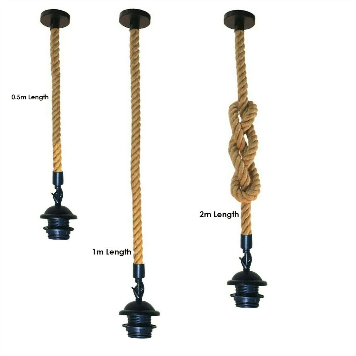 Hanging Hemp Rope Pendant Lights ~1464