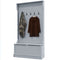 HOMCOM Modern 3-In-1 Entryway Hall Tree with Coat Rack, Bench and Shoe Storage, 5 Hooks for Hallway, Living Room, Grey