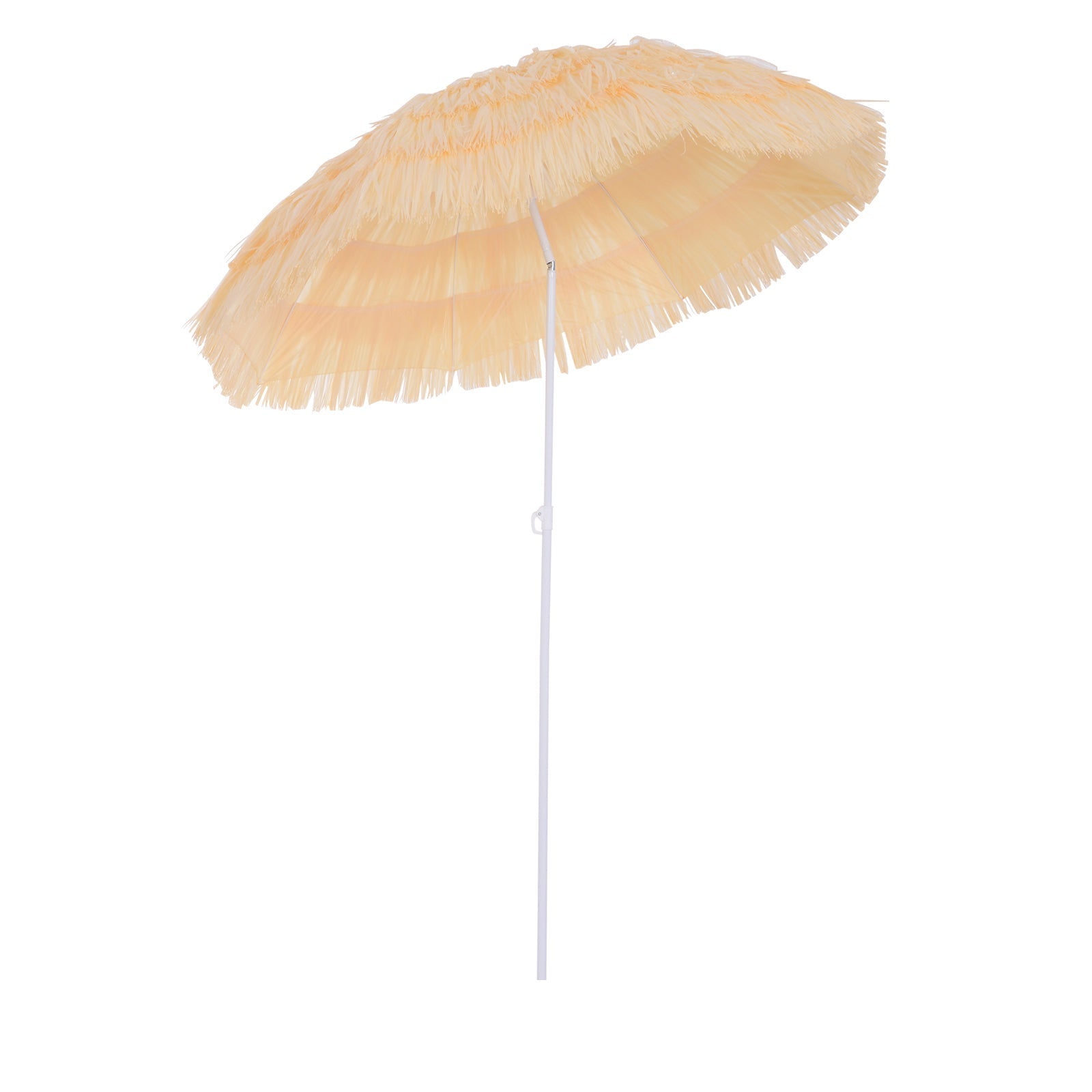 Outsunny 6FT Beach Umbrella with Tilt Sunshade Crank Outdoor Patio Market Yard Sun Shade Wheat 