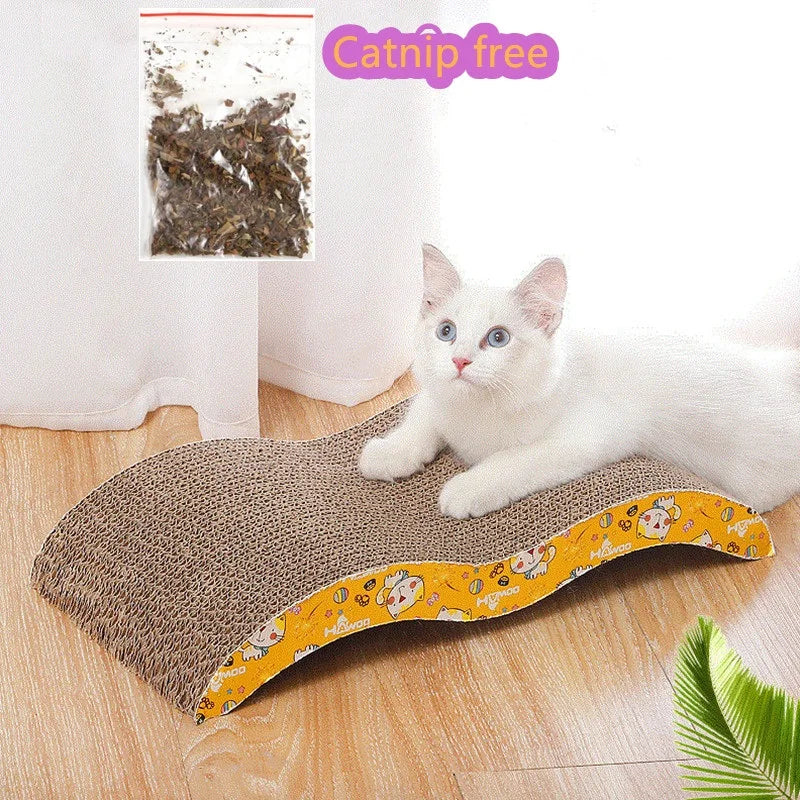 M-Shape Quality Corrugated Paper Cat Scratch Guards Pet Scratching Claw Scraper Cat Products Scratcher Pet Furniture+Free Catnip 