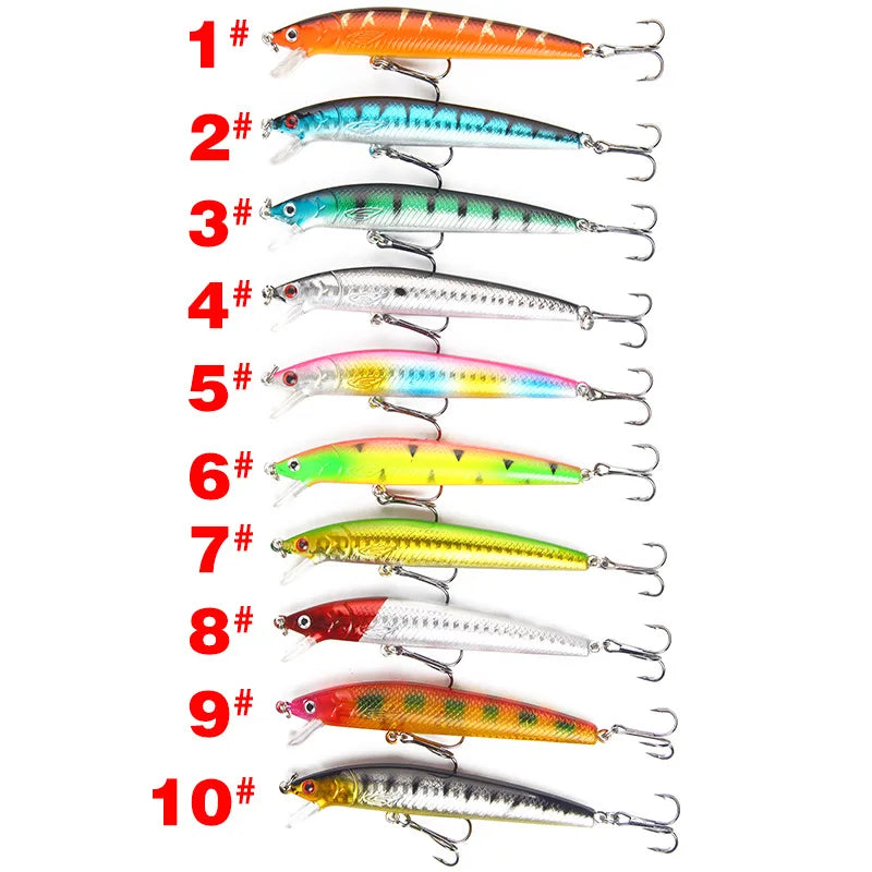 1Pcs Japanese Minnow Fishing Lure – Floating Hard Bait, 95mm 7g, Artificial Wobbler Crankbait, Carp & Perch