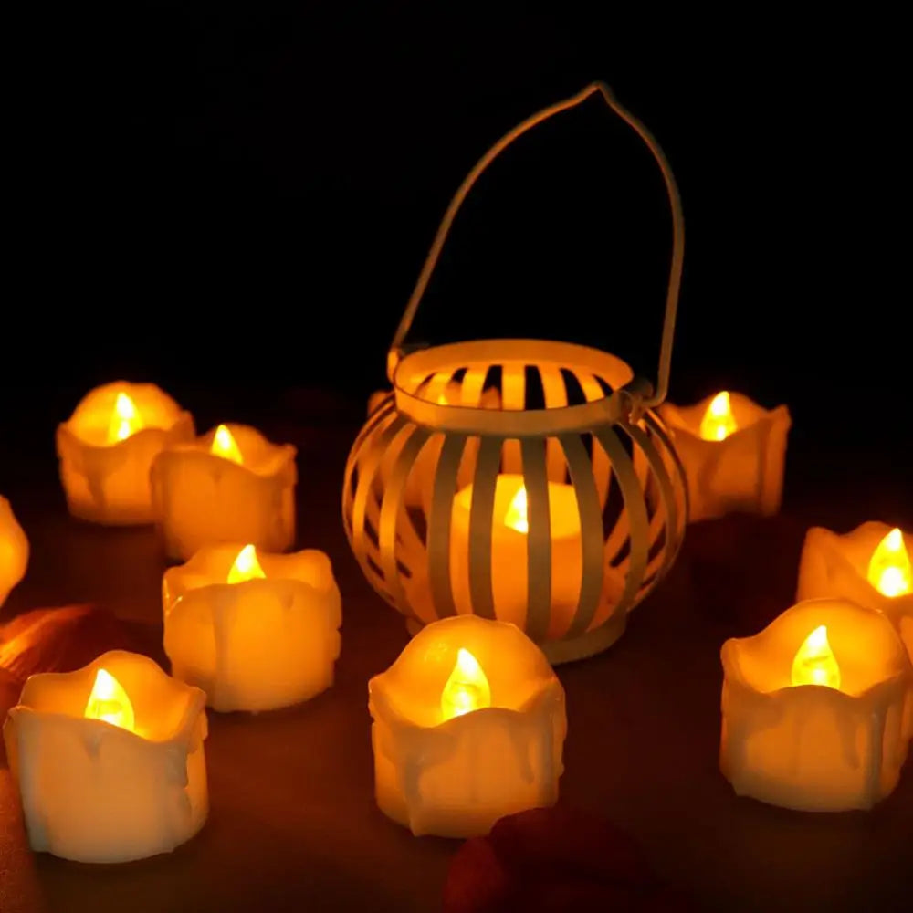 LED Electric Battery Powered Tealight Candles Easter Led Candle Light Flameless For Wedding  Christmas Holiday Decoration