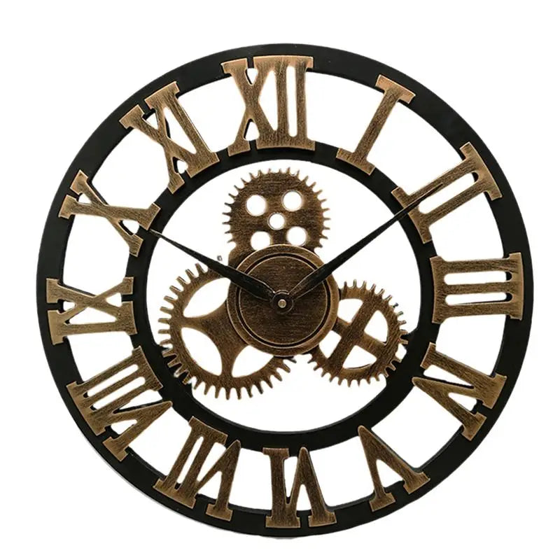 Creative retro wall clock fashion wall clock decorative gear wall clock living room wall clock 