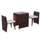 Outsunny 3PCS Outdoor Wicker Rattan Bistro Set Patio Chair Table Garden Lawn Coffee Sofa Furniture Cushioned