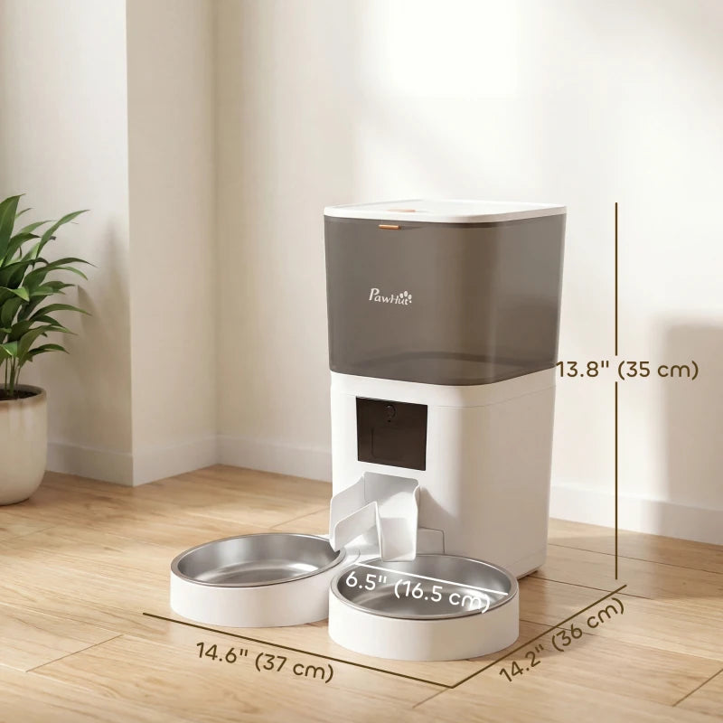 Automatic Cat Feeder with App Control Smart Cat Food Dispenser 10s Voice Recorder 6L