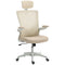 Ergonomic Office Chair, Swivel Desk Chair with Adjustable Lumbar Support, Headrest and Height, Flip-up Armrests, Beige