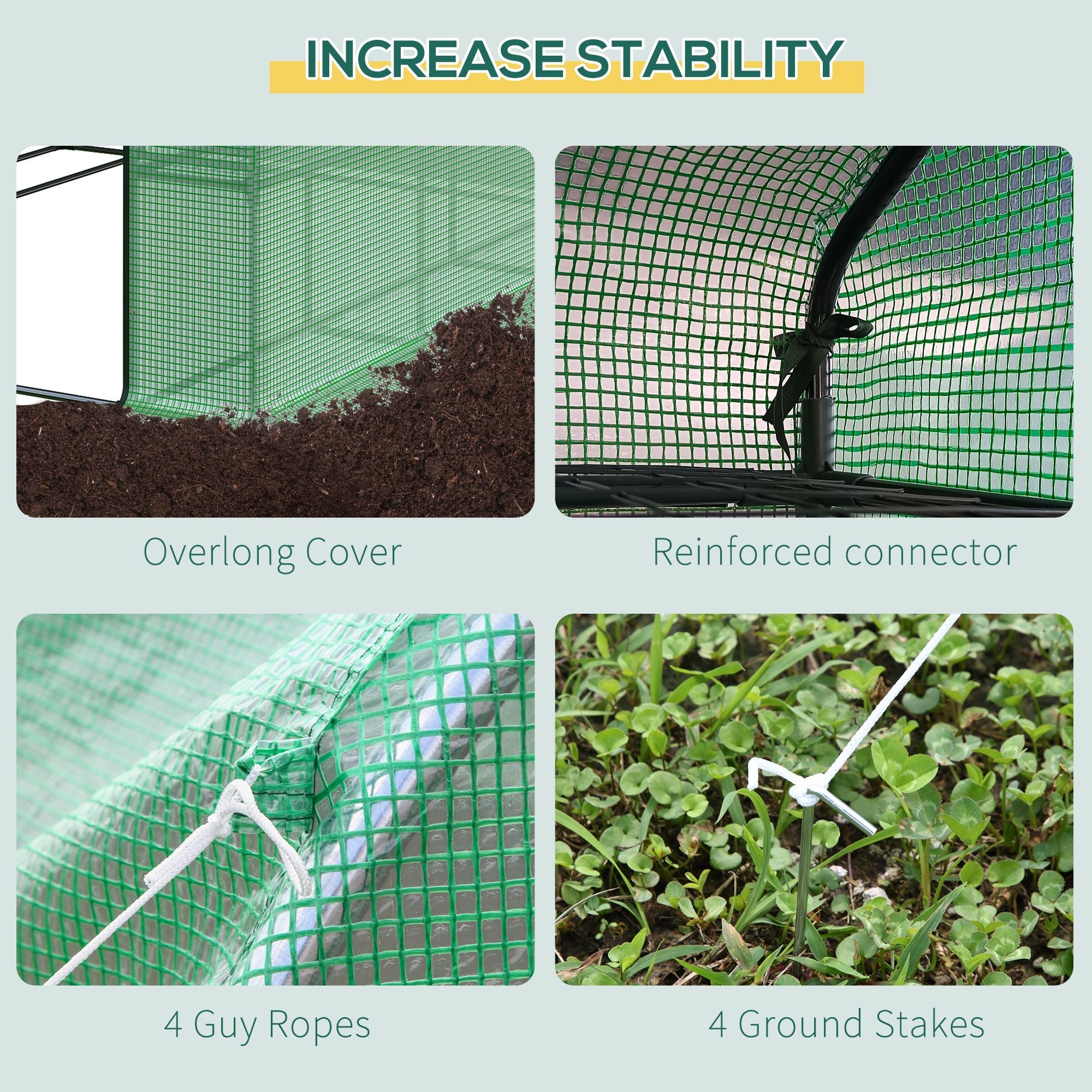 Outsunny 8' x 6' x 7' Portable Walk-In Greenhouse Hot House with 18 Shelves,  Water/UV Resistant Weather Cover, & Roll Up Door 