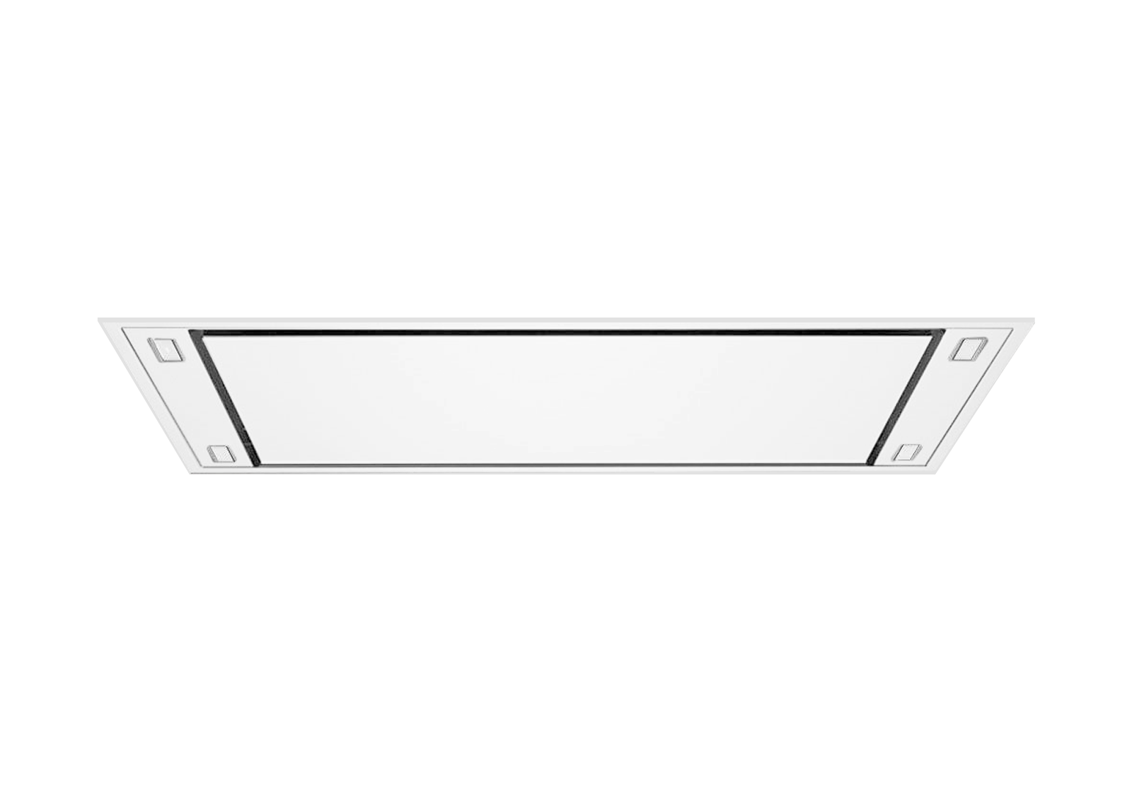 White 900 CFM Flush Ceiling Mount Range Hood  - VICTORY Horizon 