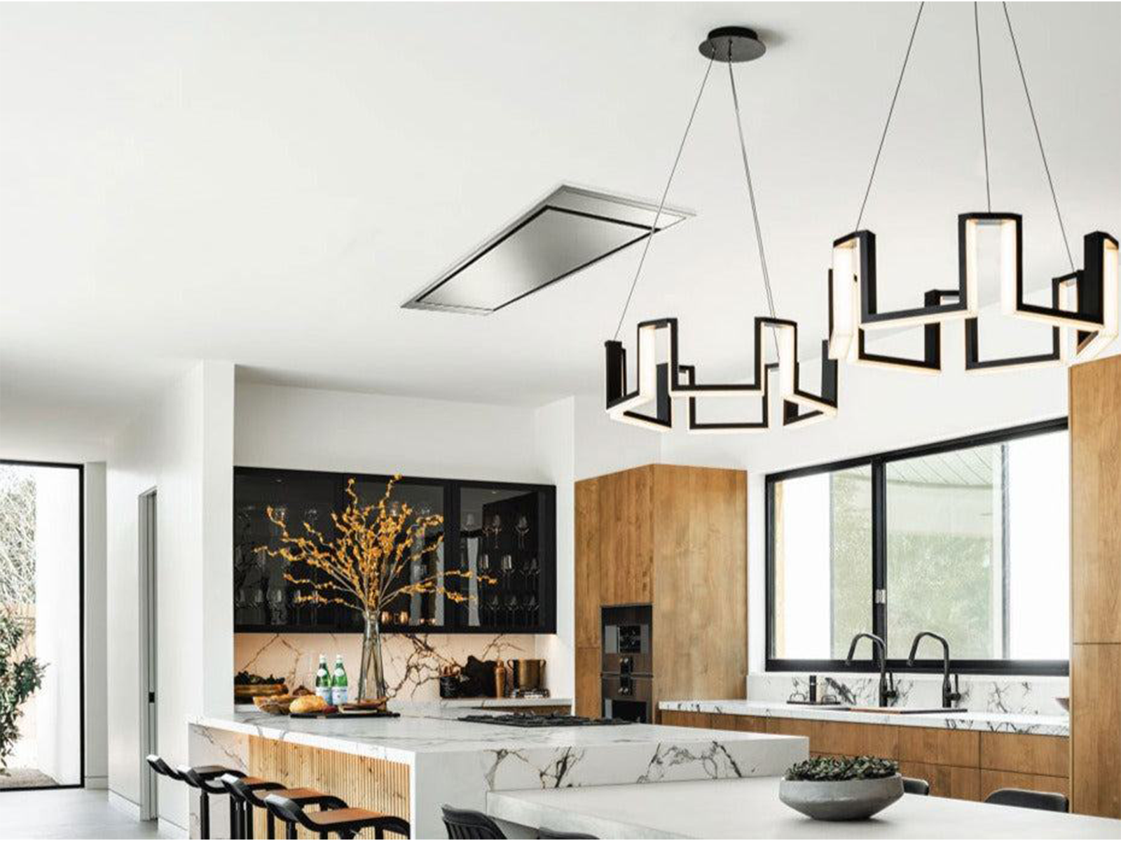 900 CFM Powerful Flush Ceiling Mount Range Hood - VICTORY Horizon 