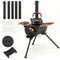Hot Tent Stove with Chimney Pipes and Foldable Legs for Outdoor Heating
