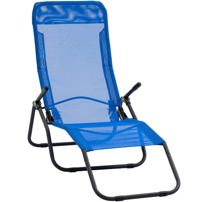 Outsunny Mesh Serenity: Zero Gravity Lounge Chair Recliners, Folding Rocking Chair, Outdoor Chaise Lounge for Beach, Poolside, Blue 