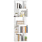 5-Tier Geometric Bookshelf, S Shaped Bookcase, Modern Freestanding Display Shelf Unit for Home Office, White