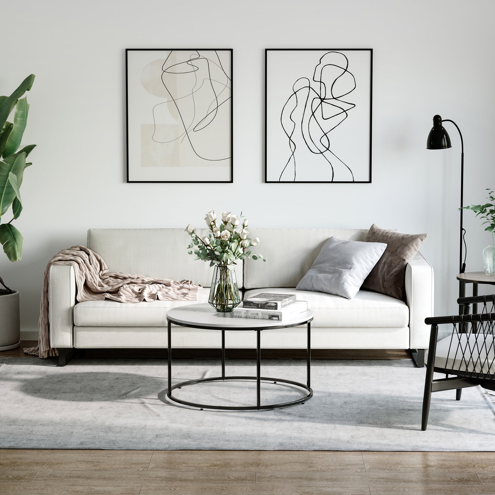 HOMCOM Industrial Coffee Table: Metal X-Frame Cocktail Table with Bottom Storage Shelf 