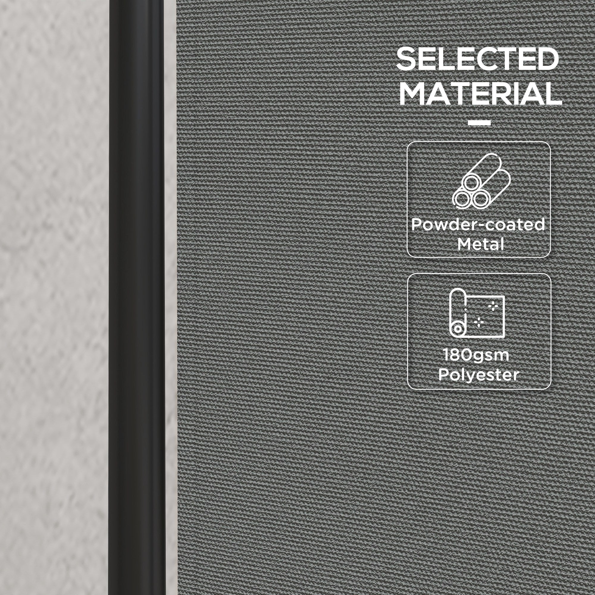 Outsunny 6ft Patio Privacy Screen, Weather-Resistant Room Divider with Wheels for Yard, Pool & Spa Areas 