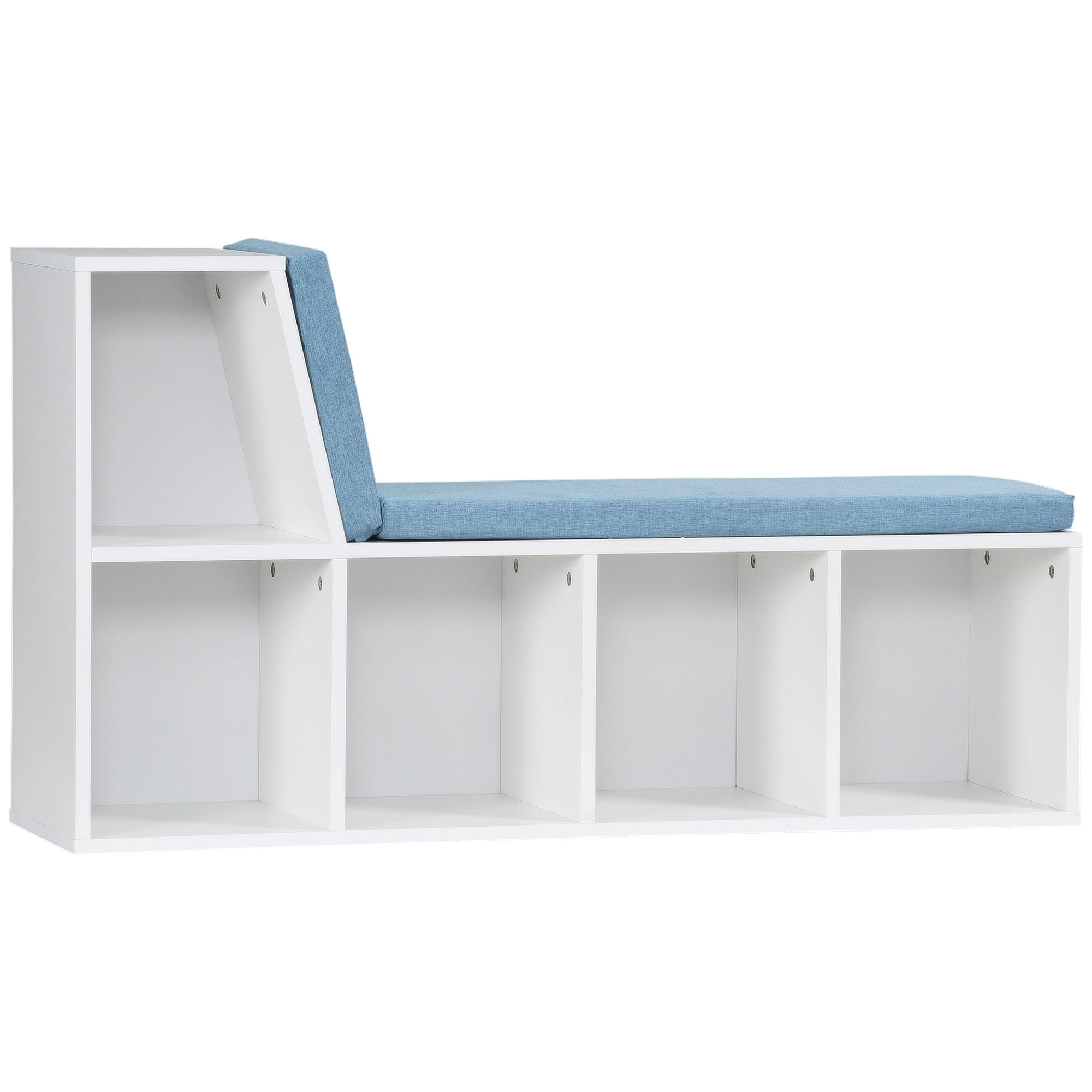 HOMCOM 2-Tier Bookcase Blue Modern Bookshelf Storage Cabinet Freestanding Display Unit Home Office Canada 