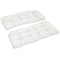 Outsunny 2-Piece Patio Bench Cushion Set Replacement Outdoor Loveseat Seat Pad Cream White 43