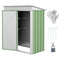 Outsunny Small Outdoor Storage Shed 5'x3'x6' - Garden Tool Bike Shed with Adjustable Shelf, Lock, Gloves, Green