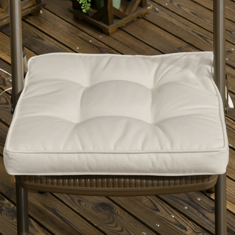 Replacement Cushions for Rattan Furniture, 4 Piece Outdoor Seat Cushion Pad for Patio Set, Cream White