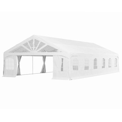 Outsunny Heavy Duty Party Tent, 20' x 40' Large Sun Shade Canopy Tent for Parties, Wedding, Events, BBQ Grill, White 
