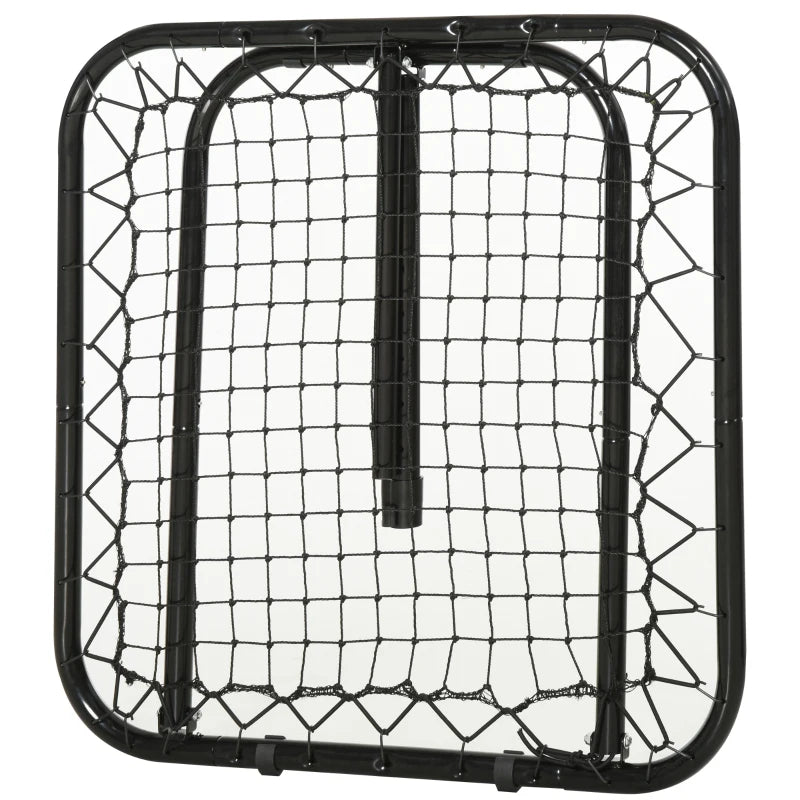 Soozier Soccer Rebounder Net, 3' x 3', Angle Adjustable Baseball Rebounder Net Training Equipment Aid with Quick Folding Design for Teens & Adults, Kickback Target Goal Play