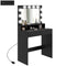 Vanity Table, Makeup Dressing Table with LED Lighting Mirror, Charging Station and Drawers for Bedroom, Black