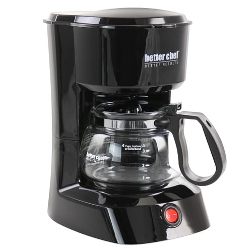 Better Chef 4 Cup Compact Coffee Maker in Black with Removable Filter Basket - Free Shipping