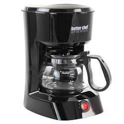 Better Chef 4 Cup Compact Coffee Maker in Black with Removable Filter Basket - Free Shipping 