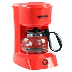 Better Chef 4 Cup Compact Coffee Maker in Red with Removable Filter Basket - Free Shipping 