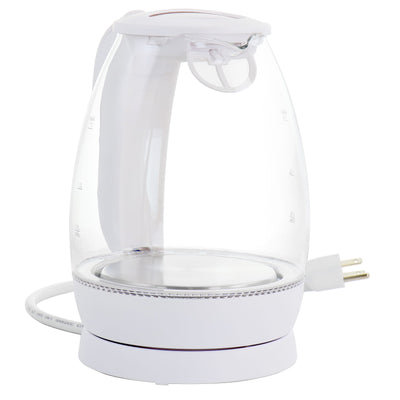 Better Chef 1.7 Liter Glass 360 Degree Cordless LED Electric Kettle in White - Free Shipping 