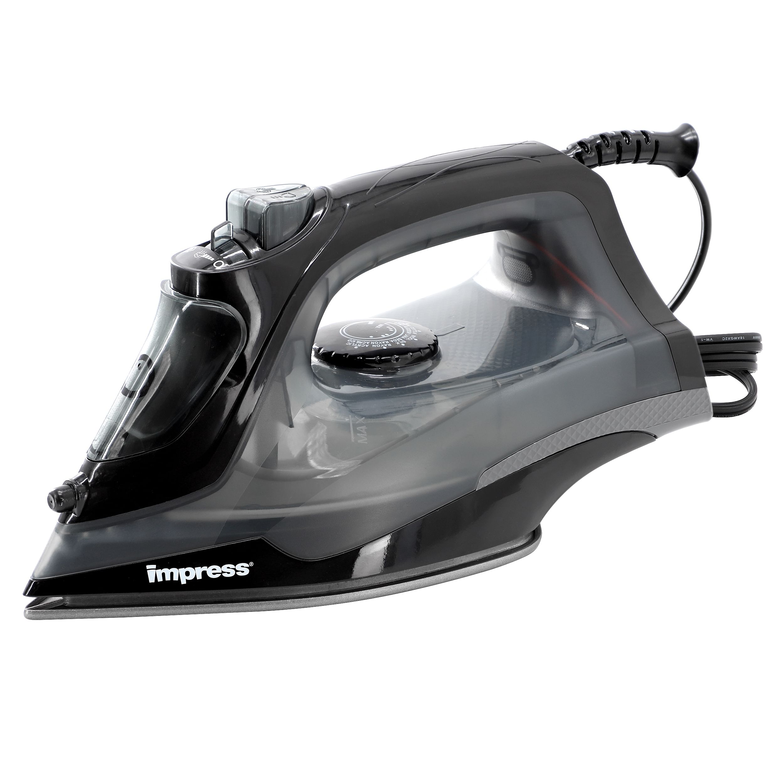 Impress Mid-Sized Spray Steam and Dry Iron in Black with Motion Auto-Shutoff - Free Shipping 