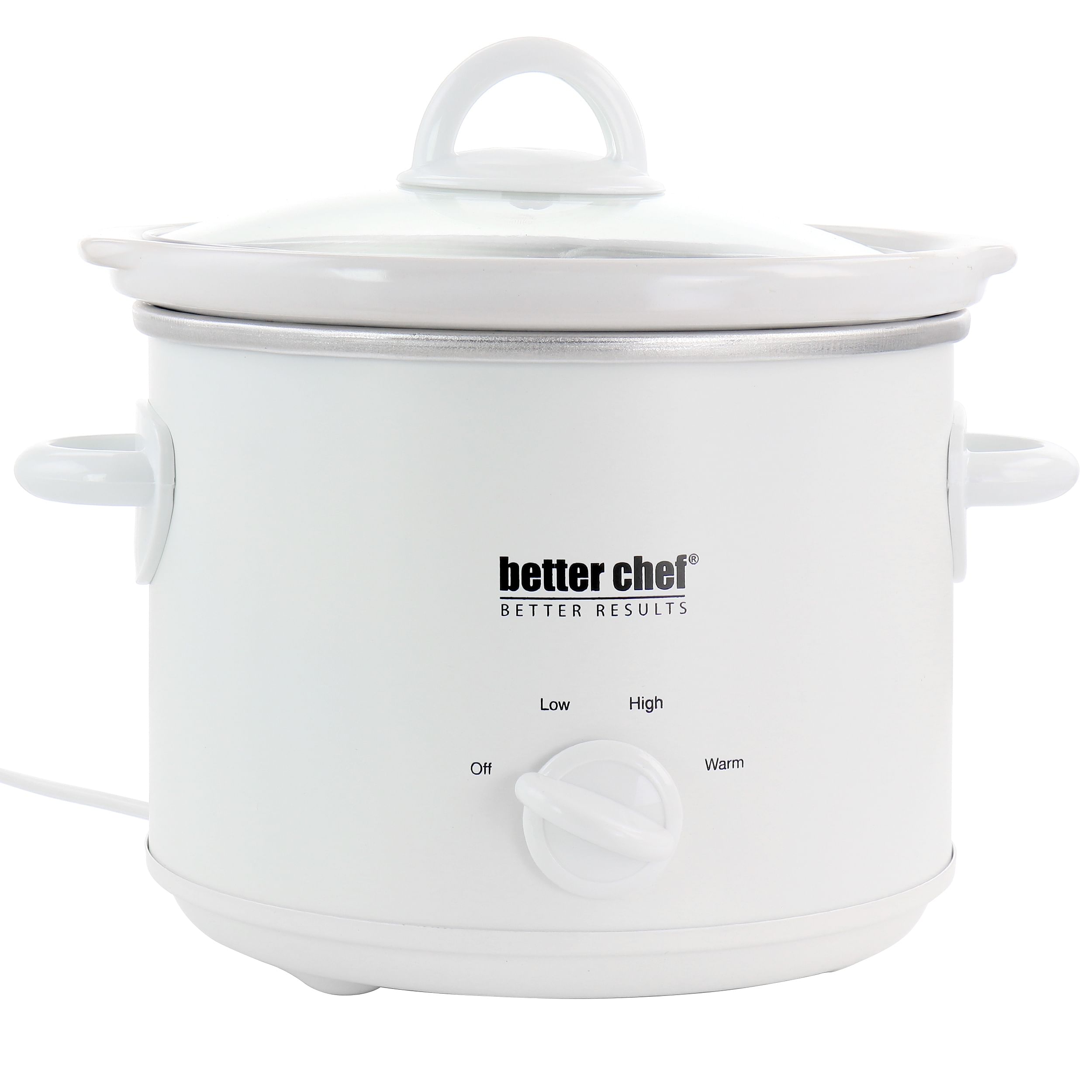 Better Chef 3 Quart Round Slow Cooker with Removable Stoneware Crock in White - Free Shipping 