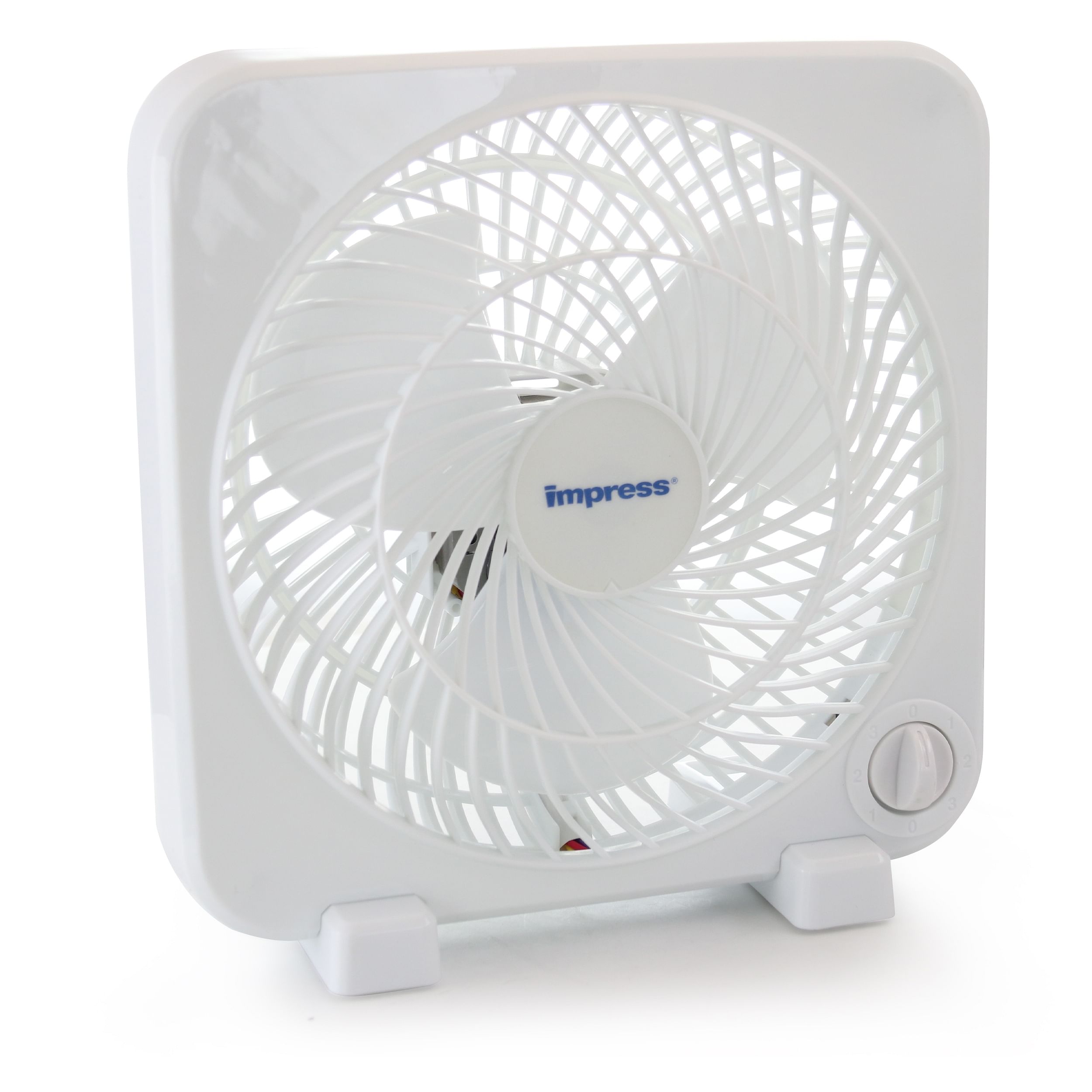 Impress 9 Inch Box Fan White - Free Shipping