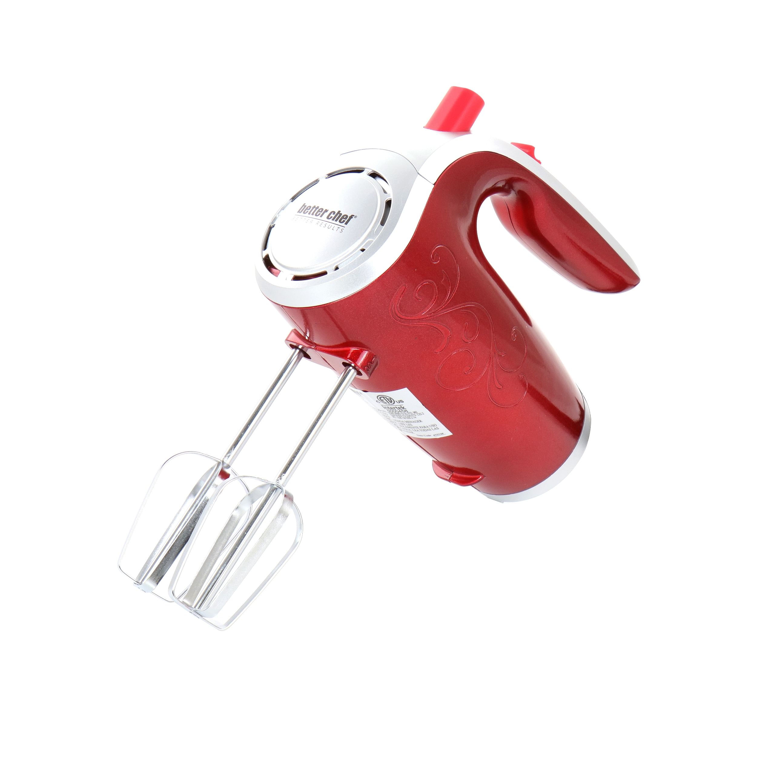 Better Chef 5 Speed Electric Hand Mixer in Red - Free Shipping 