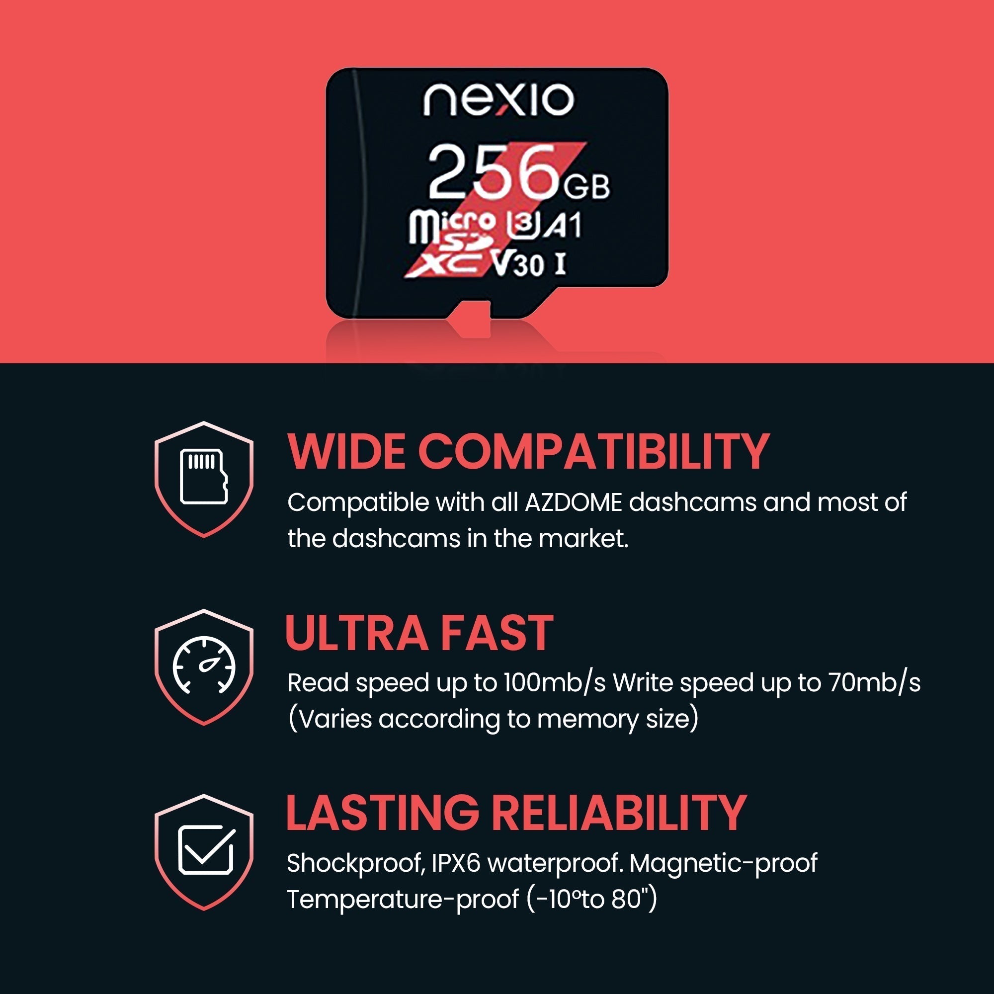 NEXIO High Speed Micro SD/TF card Capacity 256GB 
