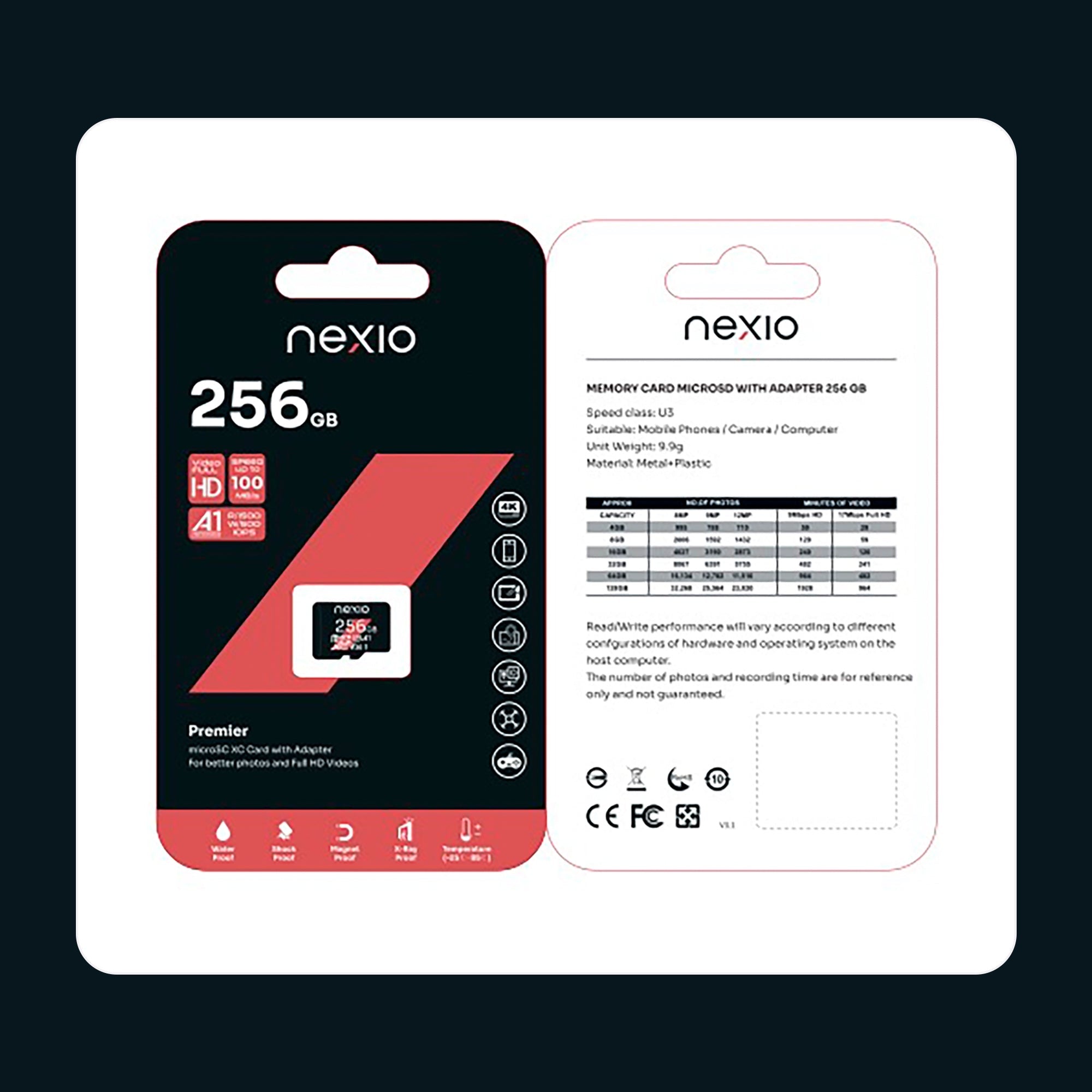 NEXIO High Speed Micro SD/TF card Capacity 256GB 