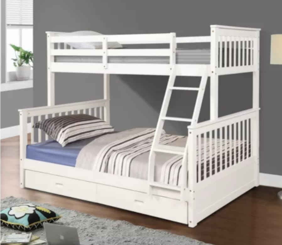 ARDYNAMIC Single Over Double Convertible Bunk Bed with Drawers 