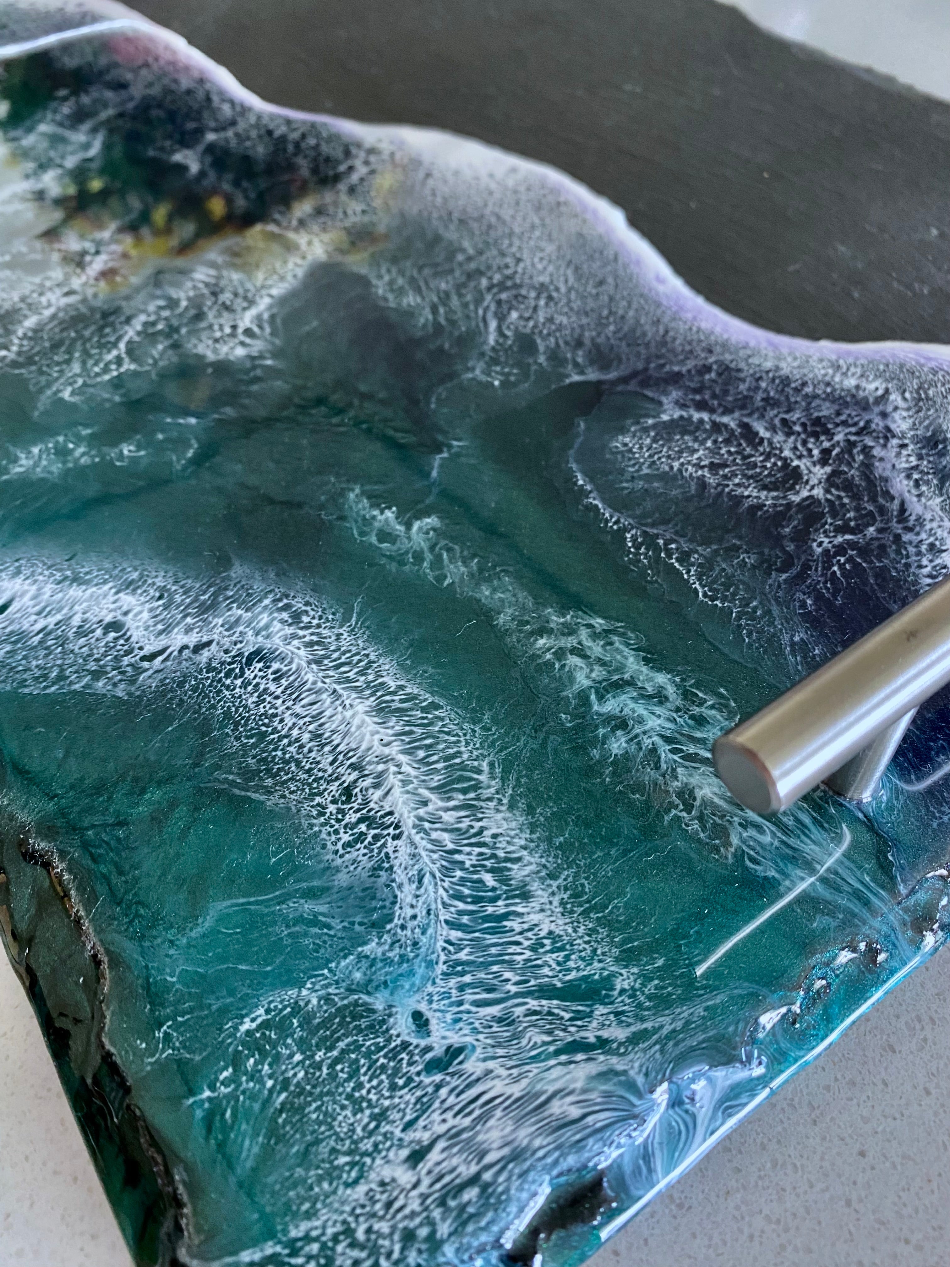 Natural Slate Charcuterie Board with Coasters 