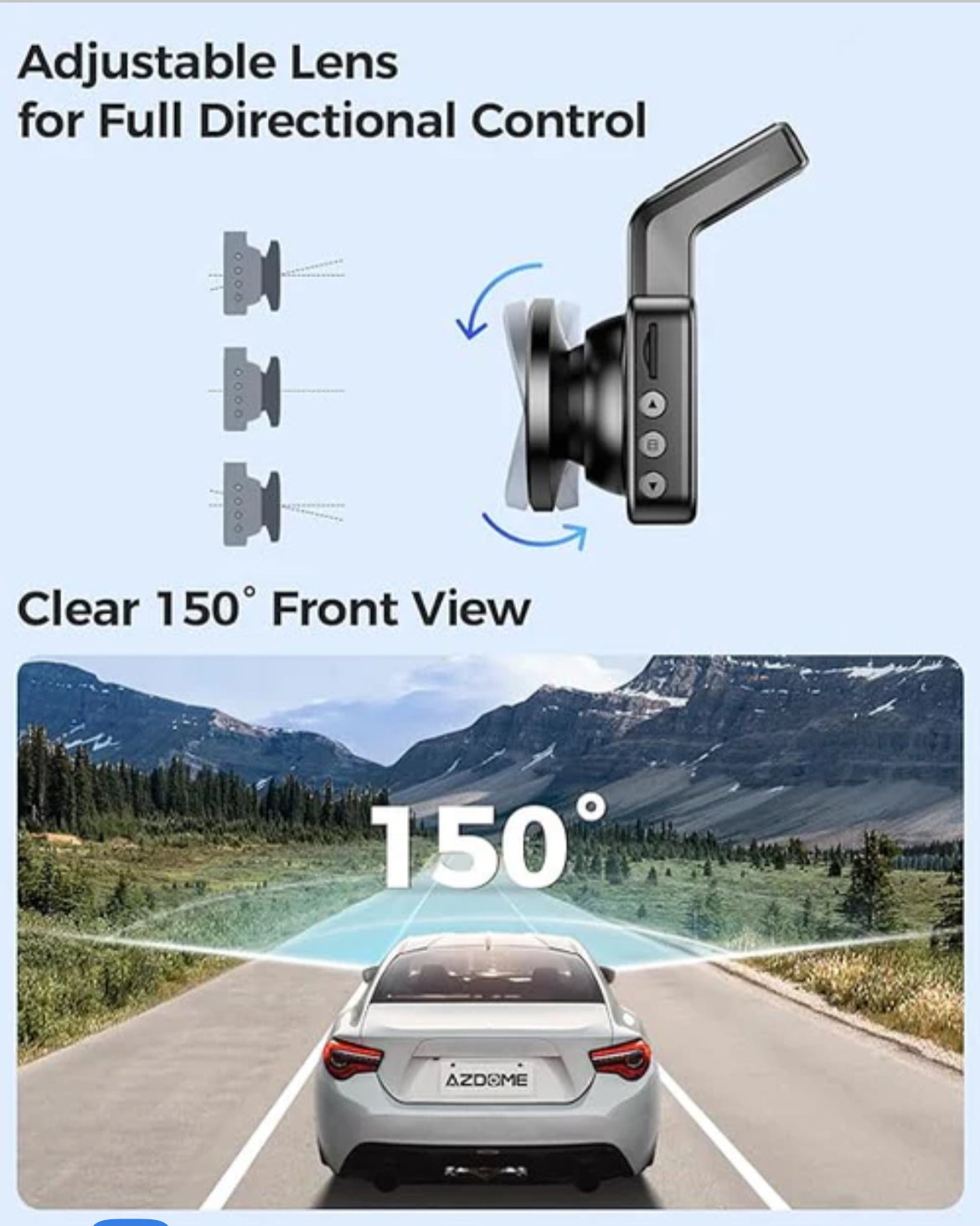 AZDOME M17 3K Front Dash Cam 
