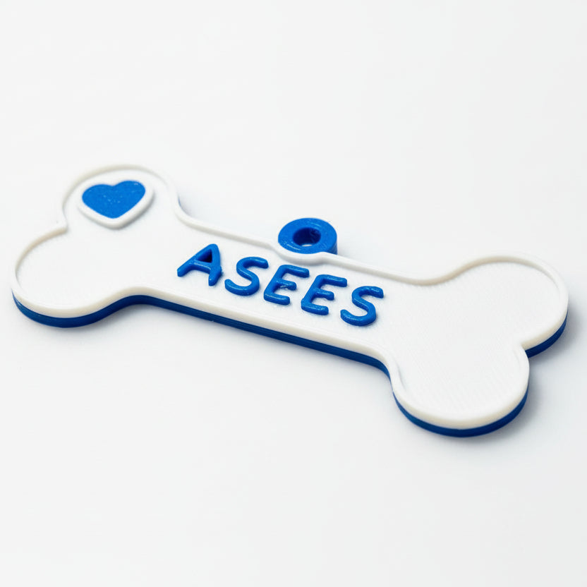 Personalized Pet Name and Number Tag with Swivel Snap Hook 