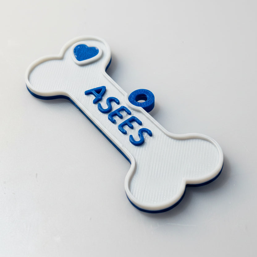 Personalized Pet Name and Number Tag with Swivel Snap Hook 