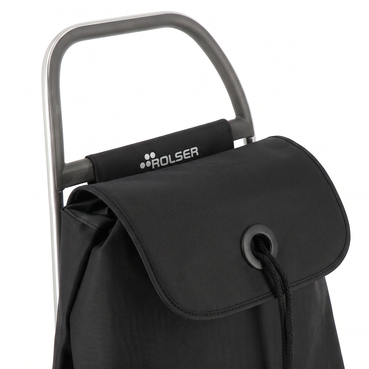 Folding Shopping Cart, Rolser I-Max MF Convert 2, Aluminum, Black
