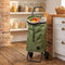 Folding Shopping Cart, Rolser I-Max MF Convert 2, Aluminum, Olive